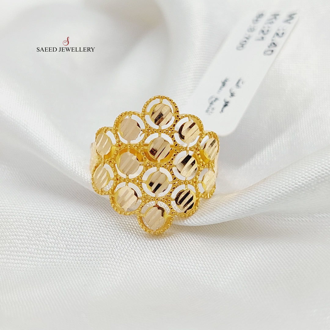Leaf Ring  Made Of 21K Yellow Gold by Saeed Jewelry-29234