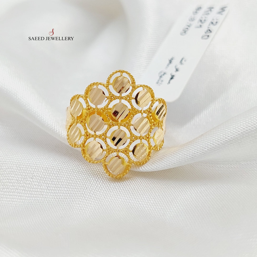 Leaf Ring  Made Of 21K Yellow Gold by Saeed Jewelry-29234