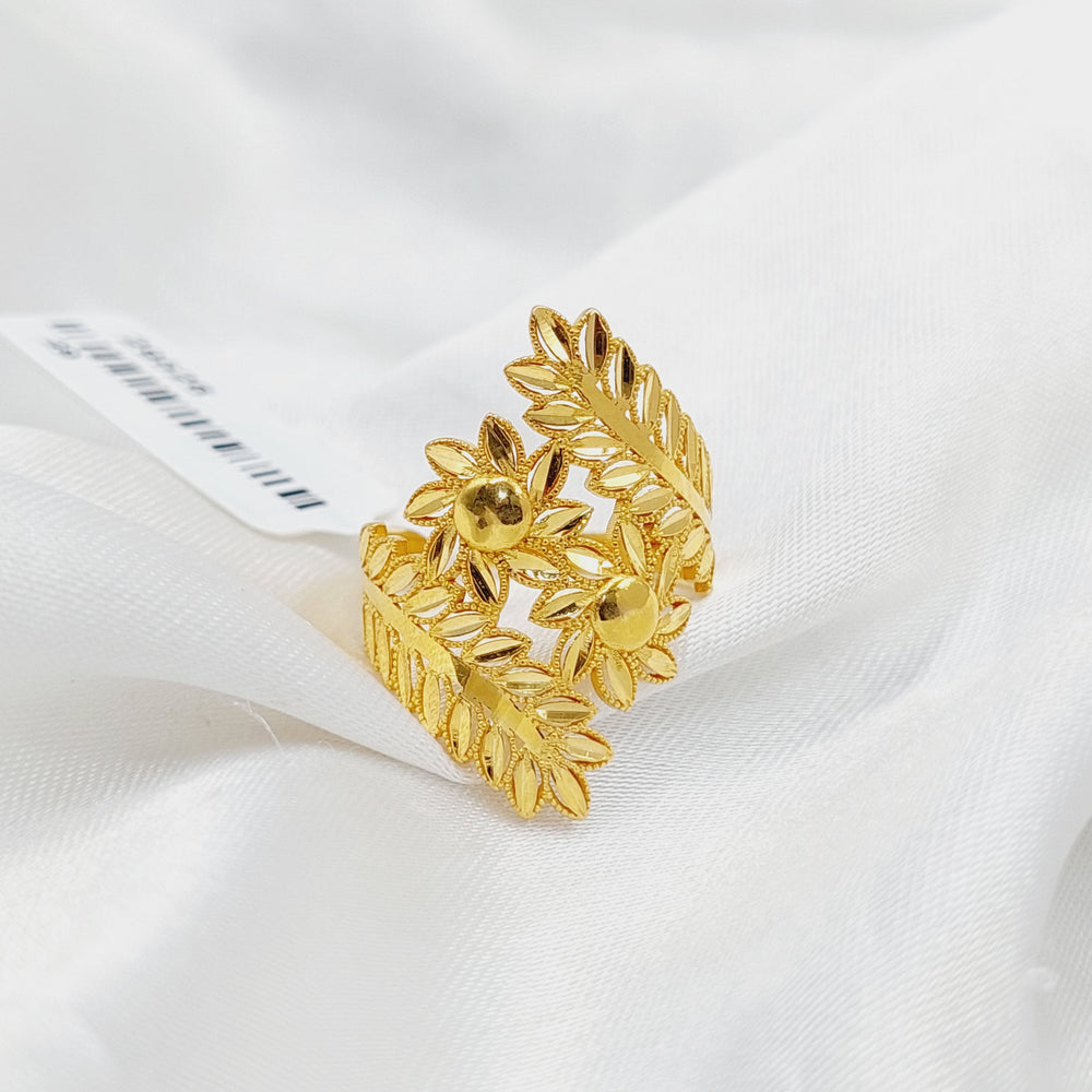 Leaf Ring  Made Of 21K Yellow Gold by Saeed Jewelry-29526