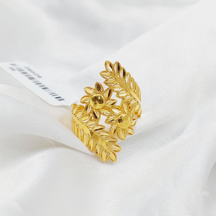 Leaf Ring  Made Of 21K Yellow Gold by Saeed Jewelry-29526