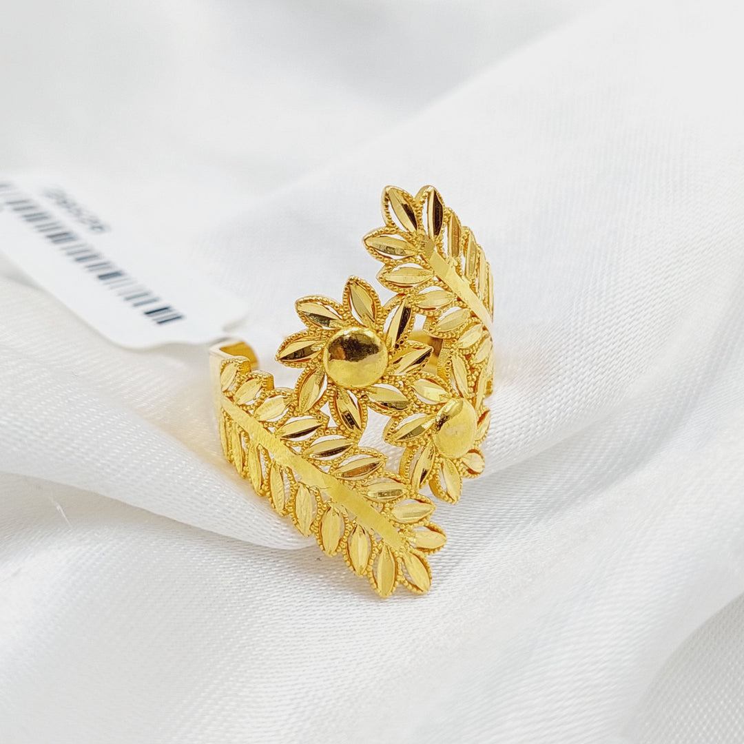Leaf Ring  Made Of 21K Yellow Gold by Saeed Jewelry-29526