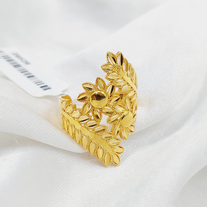 Leaf Ring  Made Of 21K Yellow Gold by Saeed Jewelry-29526