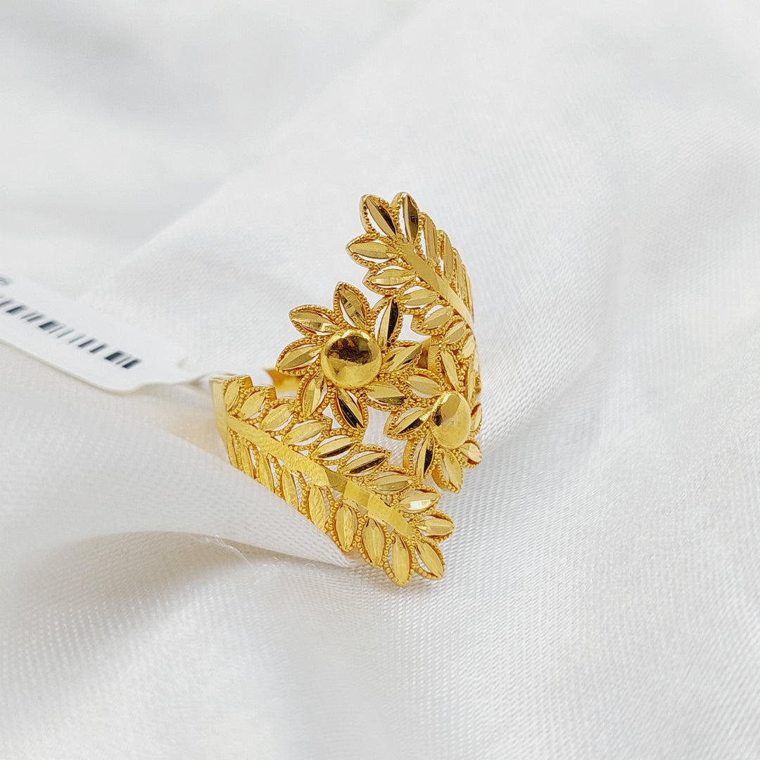 Leaf Ring  Made Of 21K Yellow Gold by Saeed Jewelry-29526