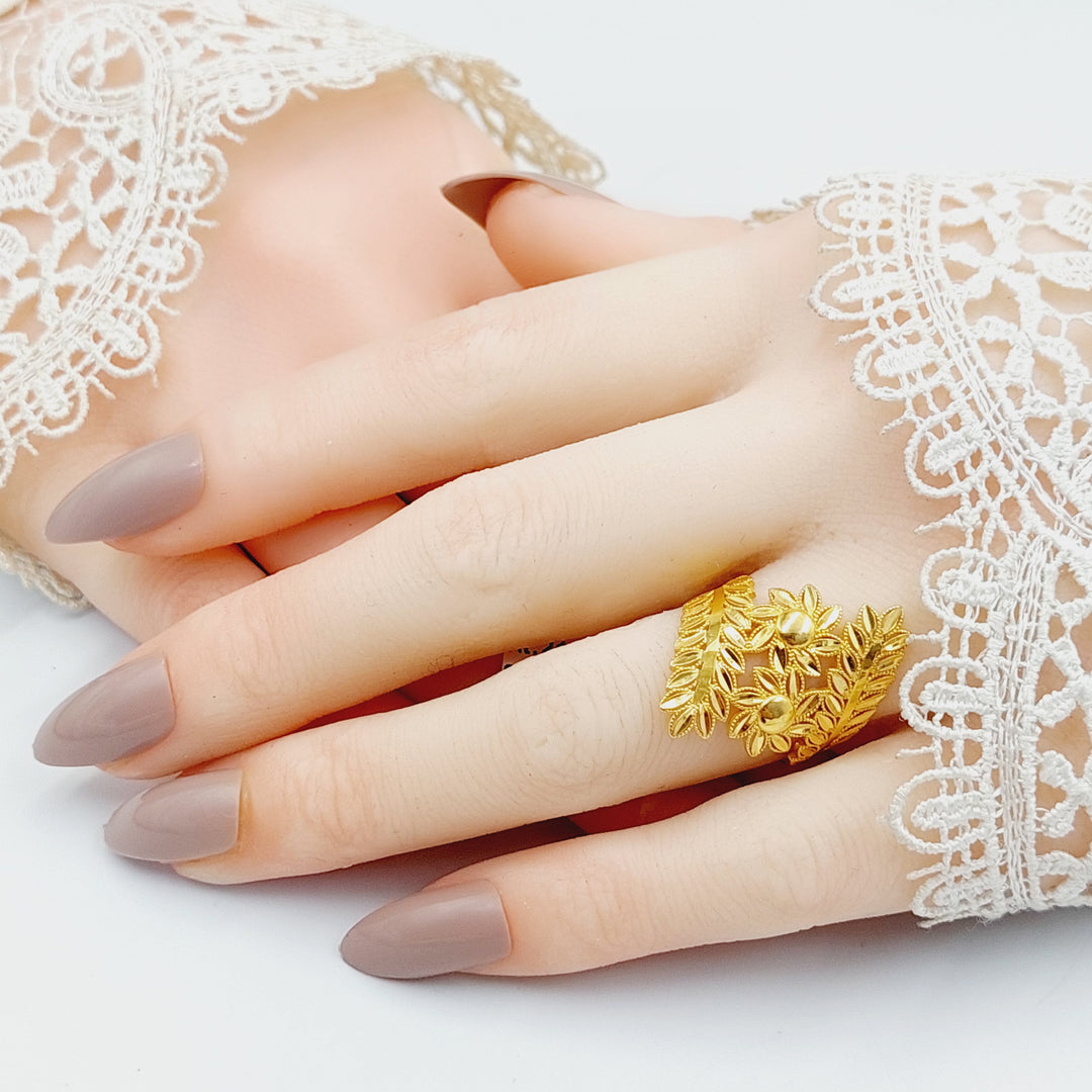 Leaf Ring  Made Of 21K Yellow Gold by Saeed Jewelry-29526