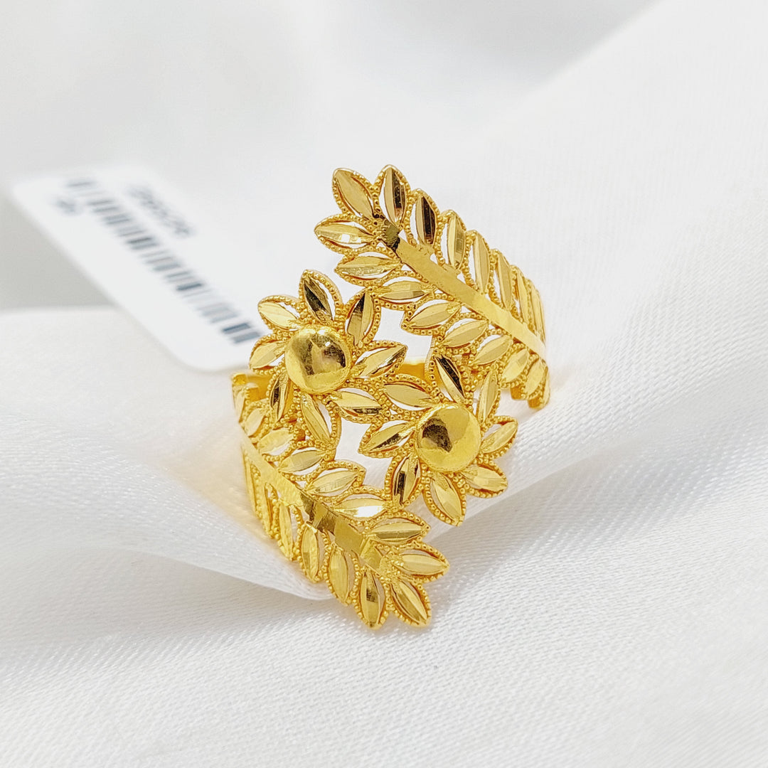 Leaf Ring  Made Of 21K Yellow Gold by Saeed Jewelry-29526