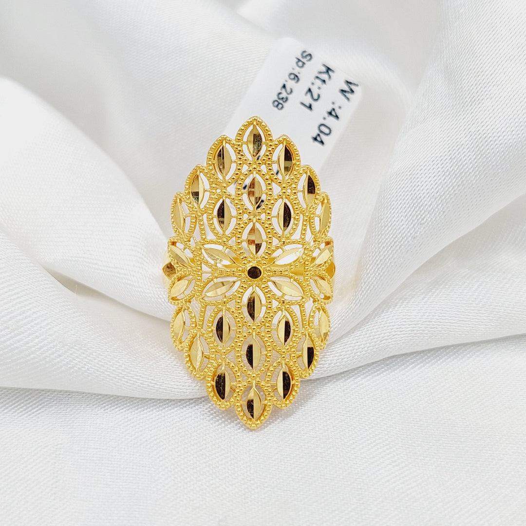 Leaf Ring  Made Of 21K Yellow Gold by Saeed Jewelry-29527
