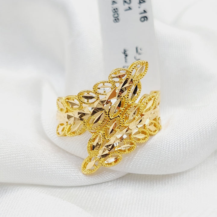 Leaf Ring  Made Of 21K Yellow Gold by Saeed Jewelry-29529