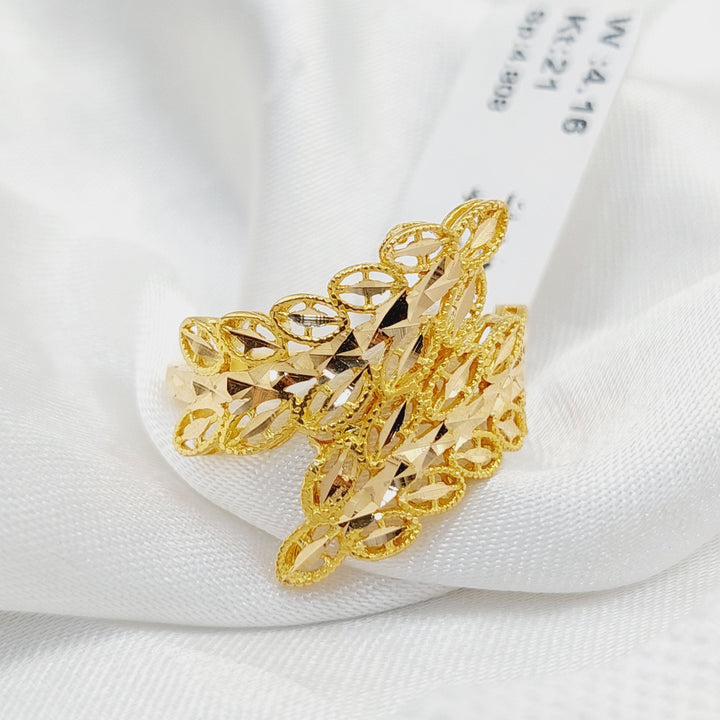 Leaf Ring  Made Of 21K Yellow Gold by Saeed Jewelry-29529