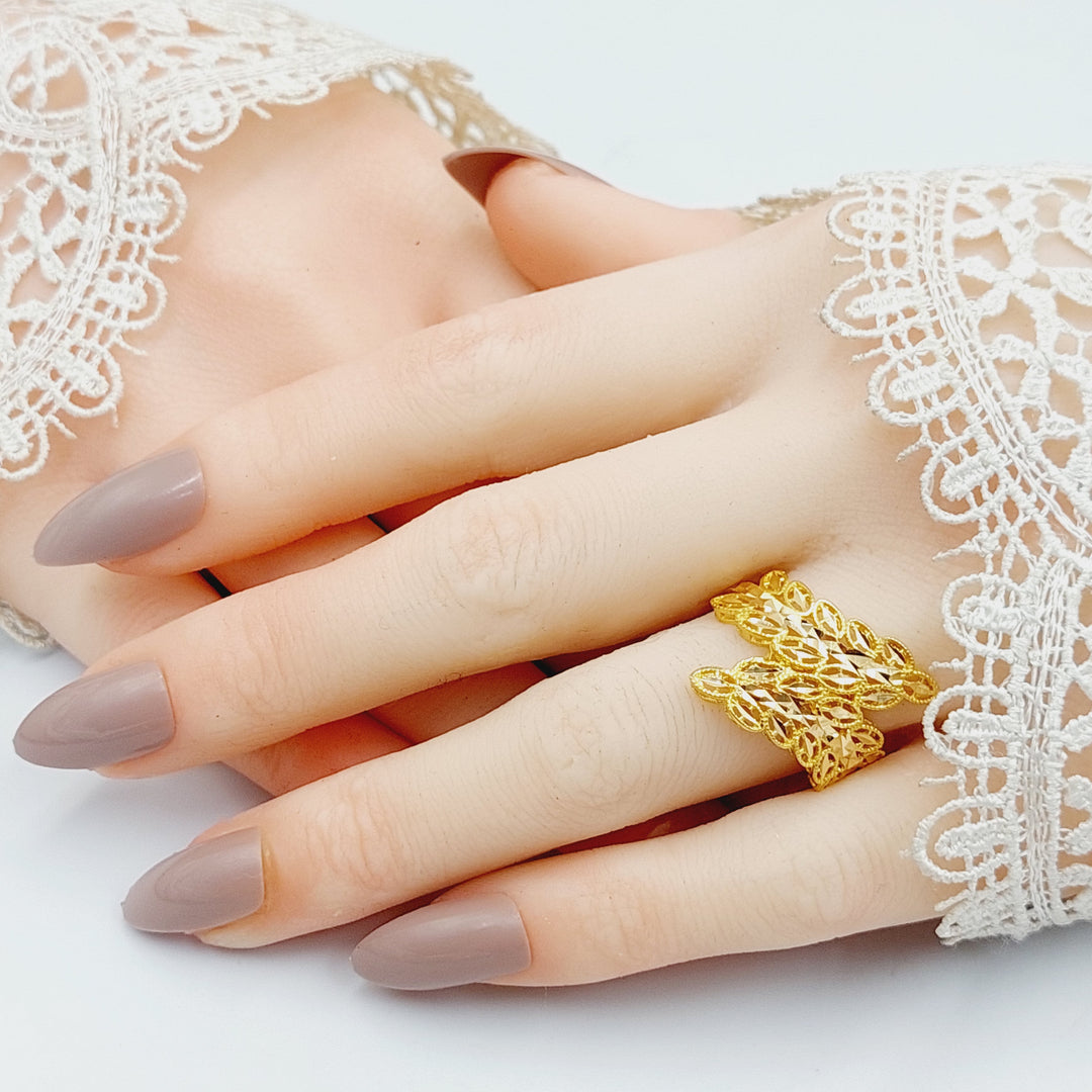 Leaf Ring  Made Of 21K Yellow Gold by Saeed Jewelry-29529