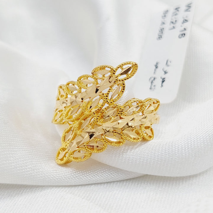 Leaf Ring  Made Of 21K Yellow Gold by Saeed Jewelry-29529