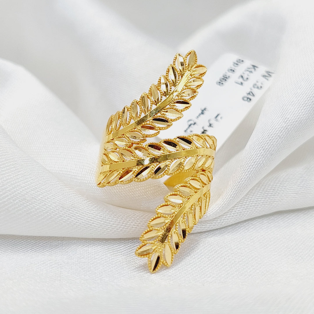 Leaf Ring  Made Of 21K Yellow Gold by Saeed Jewelry-29530