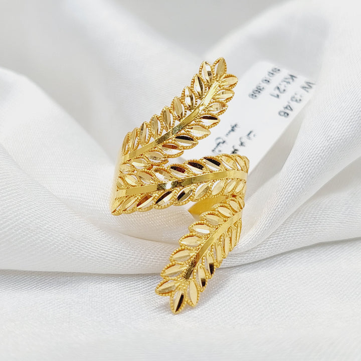 Leaf Ring  Made Of 21K Yellow Gold by Saeed Jewelry-29530