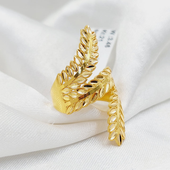 Leaf Ring  Made Of 21K Yellow Gold by Saeed Jewelry-29530