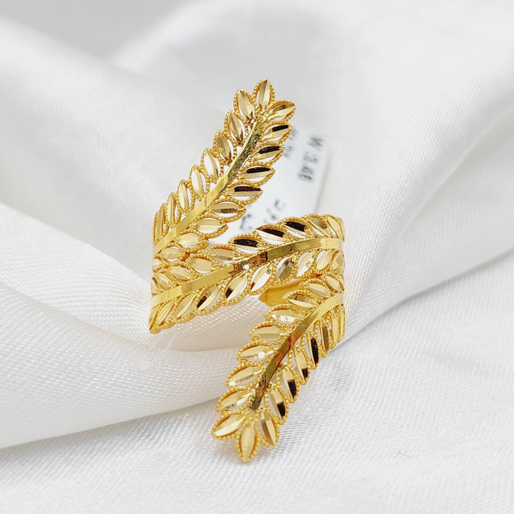 Leaf Ring  Made Of 21K Yellow Gold by Saeed Jewelry-29530