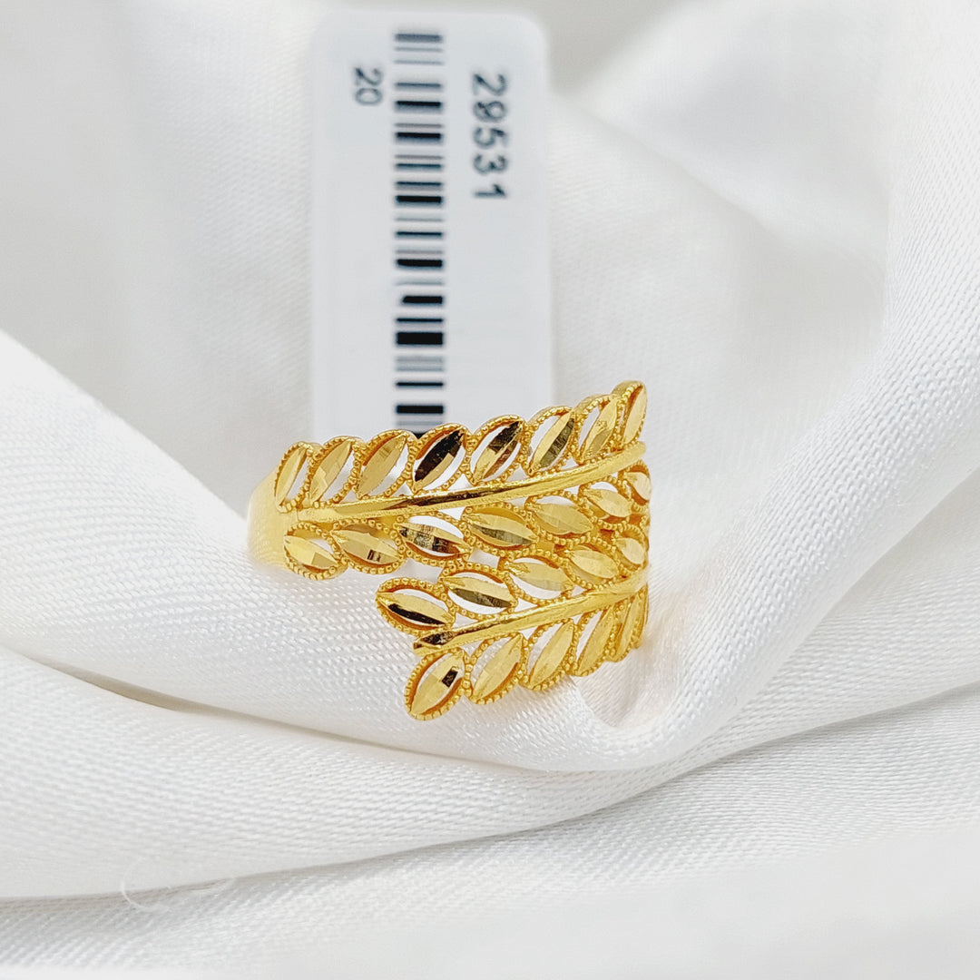 Leaf Ring  Made Of 21K Yellow Gold by Saeed Jewelry-29531