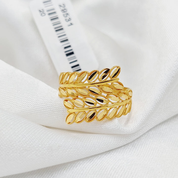 Leaf Ring  Made Of 21K Yellow Gold by Saeed Jewelry-29531