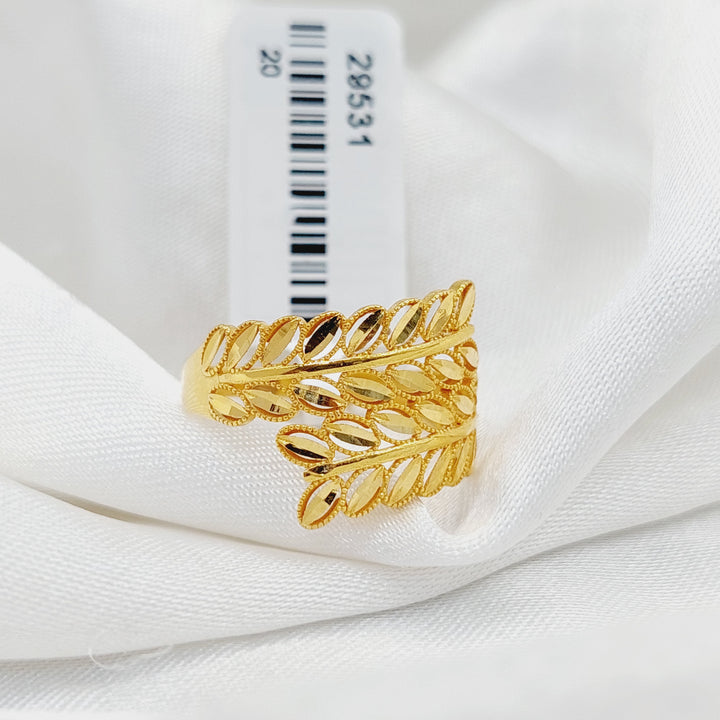 Leaf Ring  Made Of 21K Yellow Gold by Saeed Jewelry-29532