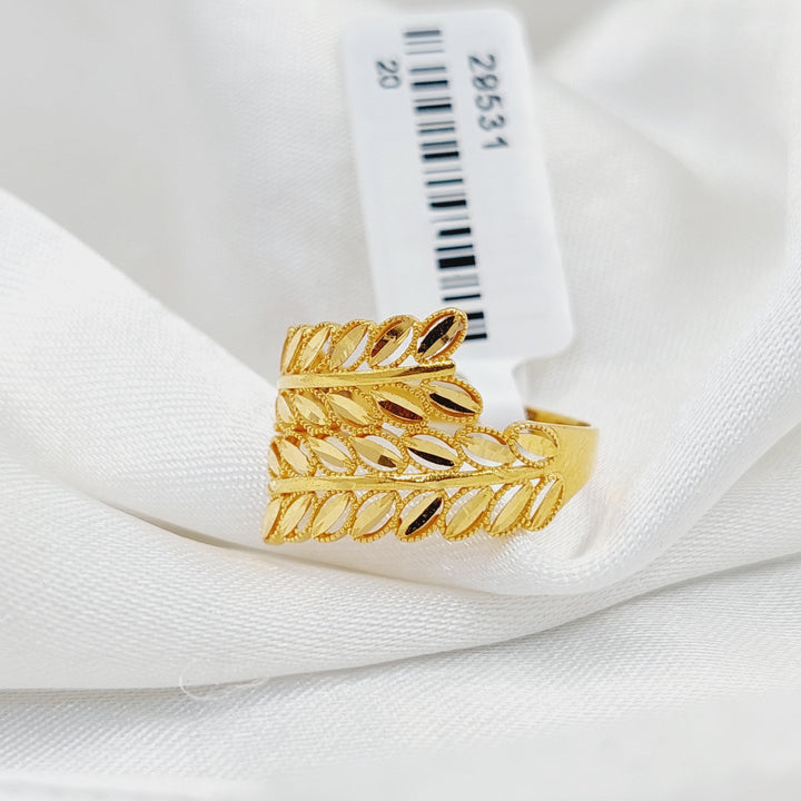 Leaf Ring  Made Of 21K Yellow Gold by Saeed Jewelry-29532