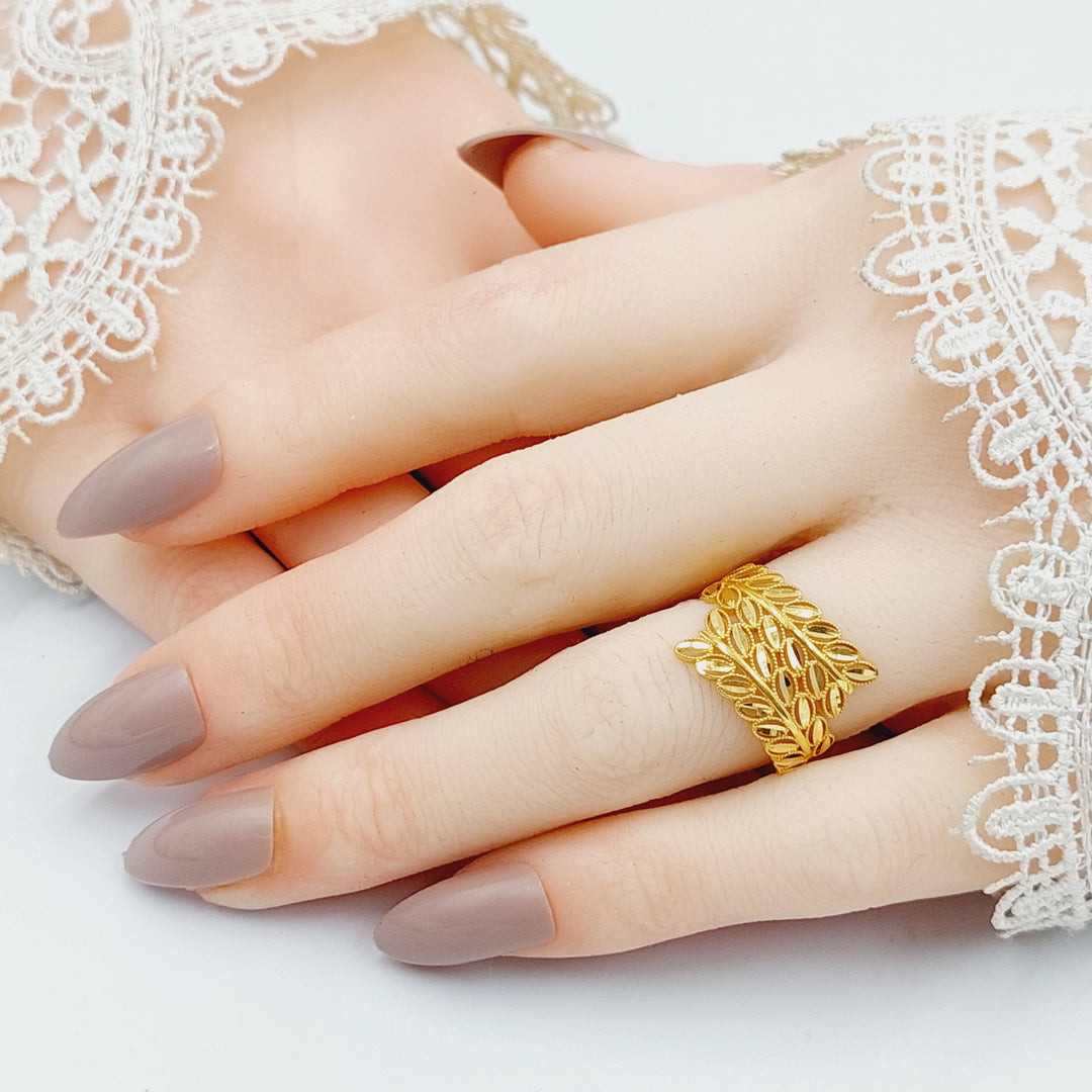 Leaf Ring  Made Of 21K Yellow Gold by Saeed Jewelry-29532