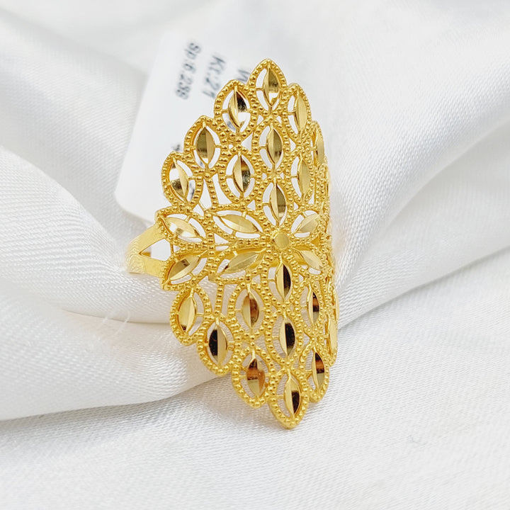 Leaf Ring  Made Of 21K Yellow Gold by Saeed Jewelry-29533