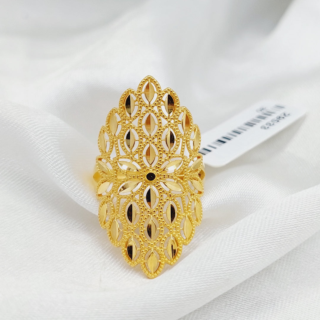 Leaf Ring  Made Of 21K Yellow Gold by Saeed Jewelry-29533