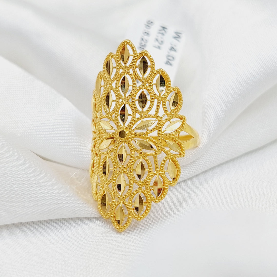 Leaf Ring  Made Of 21K Yellow Gold by Saeed Jewelry-29533