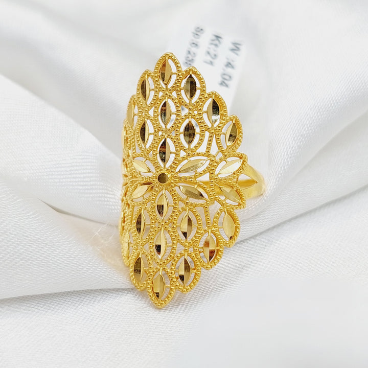 Leaf Ring  Made Of 21K Yellow Gold by Saeed Jewelry-29533