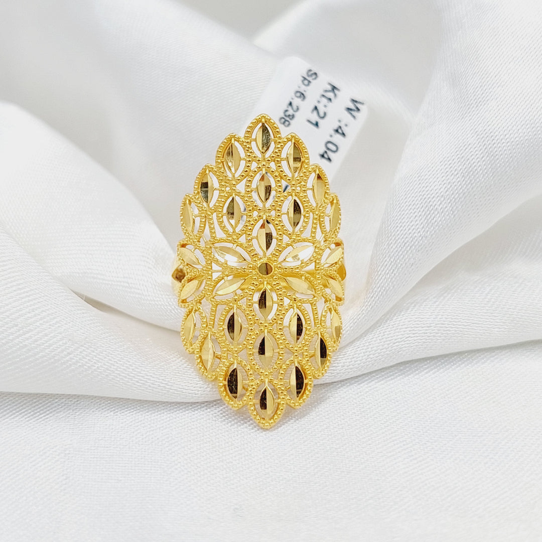 Leaf Ring  Made Of 21K Yellow Gold by Saeed Jewelry-29533