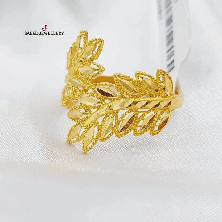 Leaf Ring  Made Of 21K Yellow Gold by Saeed Jewelry-29605
