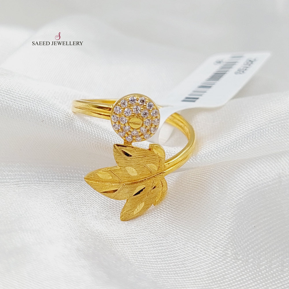 Leaf Ring  Made Of 21K Yellow Gold by Saeed Jewelry-29753