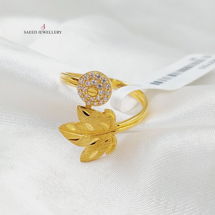 Leaf Ring  Made Of 21K Yellow Gold by Saeed Jewelry-29753