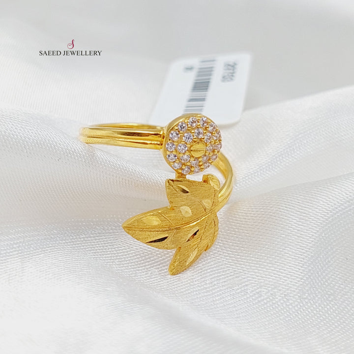 Leaf Ring  Made Of 21K Yellow Gold by Saeed Jewelry-29753