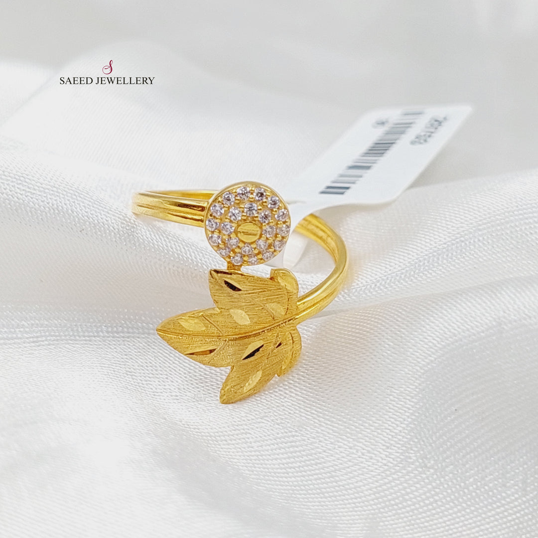 Leaf Ring  Made Of 21K Yellow Gold by Saeed Jewelry-29753