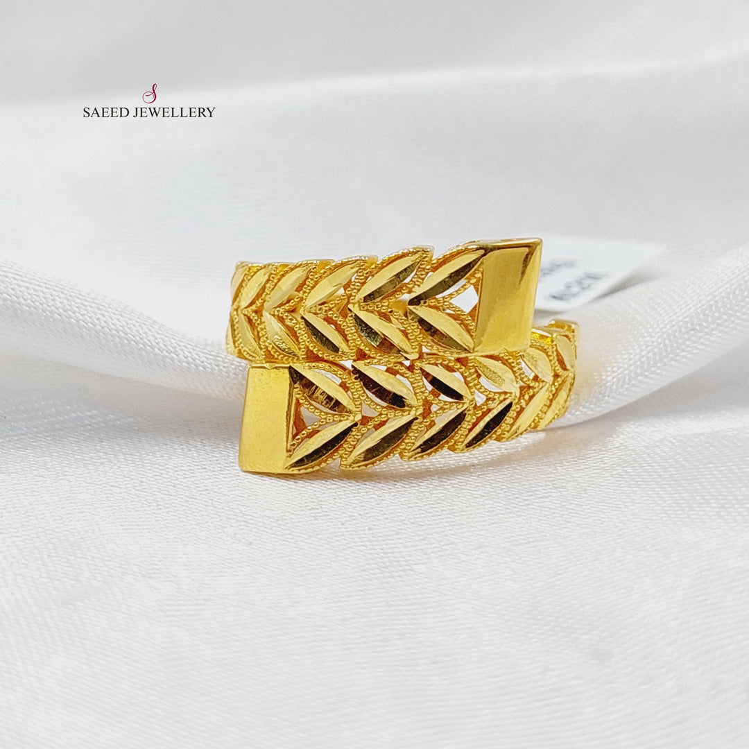 Leaf Ring  Made of 21K Yellow Gold by Saeed Jewelry-31001