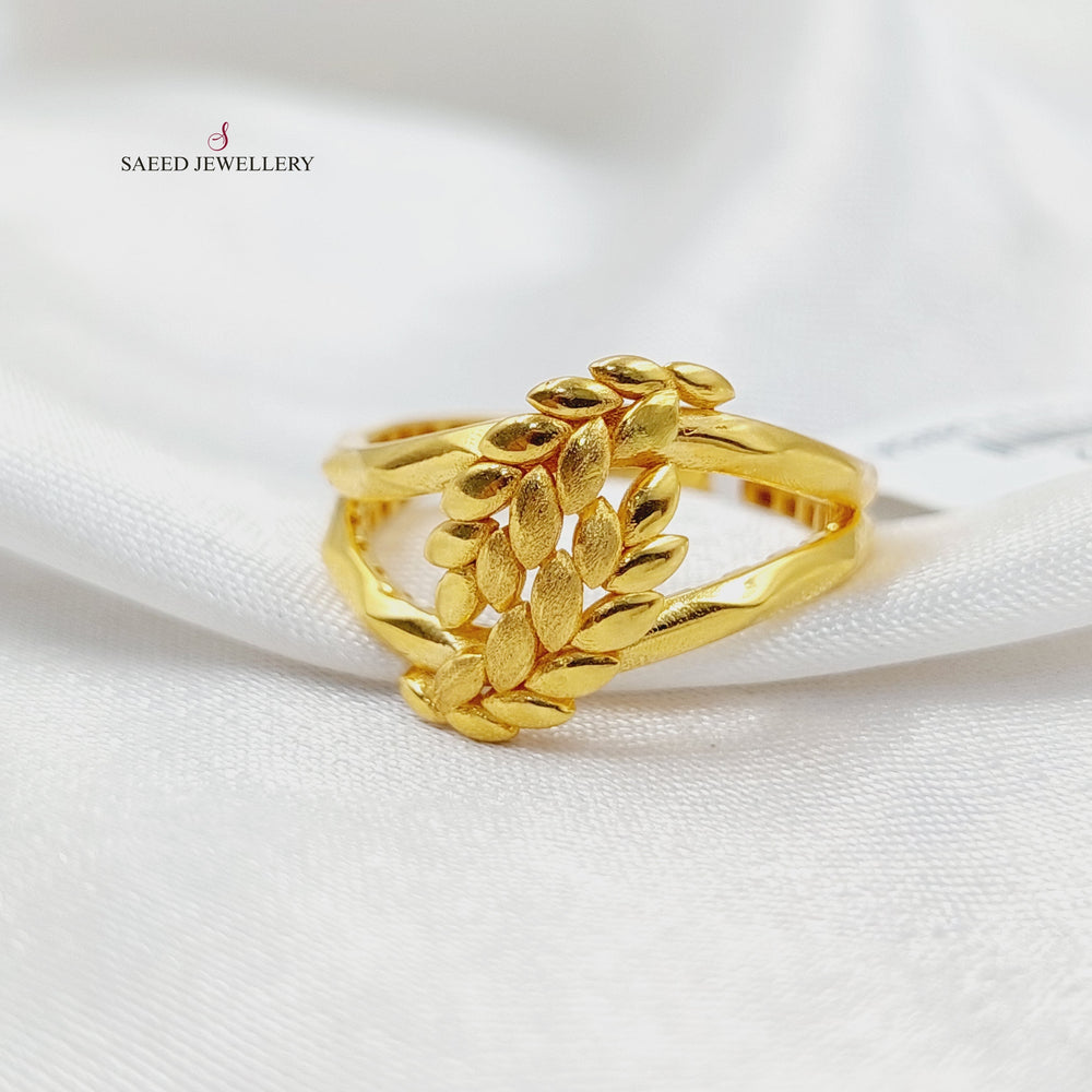 Leaf Ring  Made of 21K Yellow Gold by Saeed Jewelry-31012