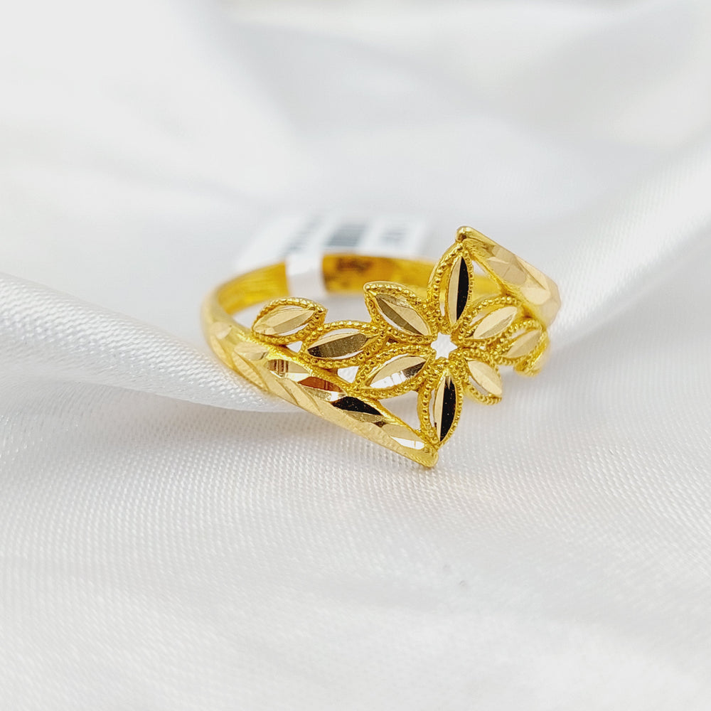Leaf Ring  Made of 21K Yellow Gold by Saeed Jewelry-31047