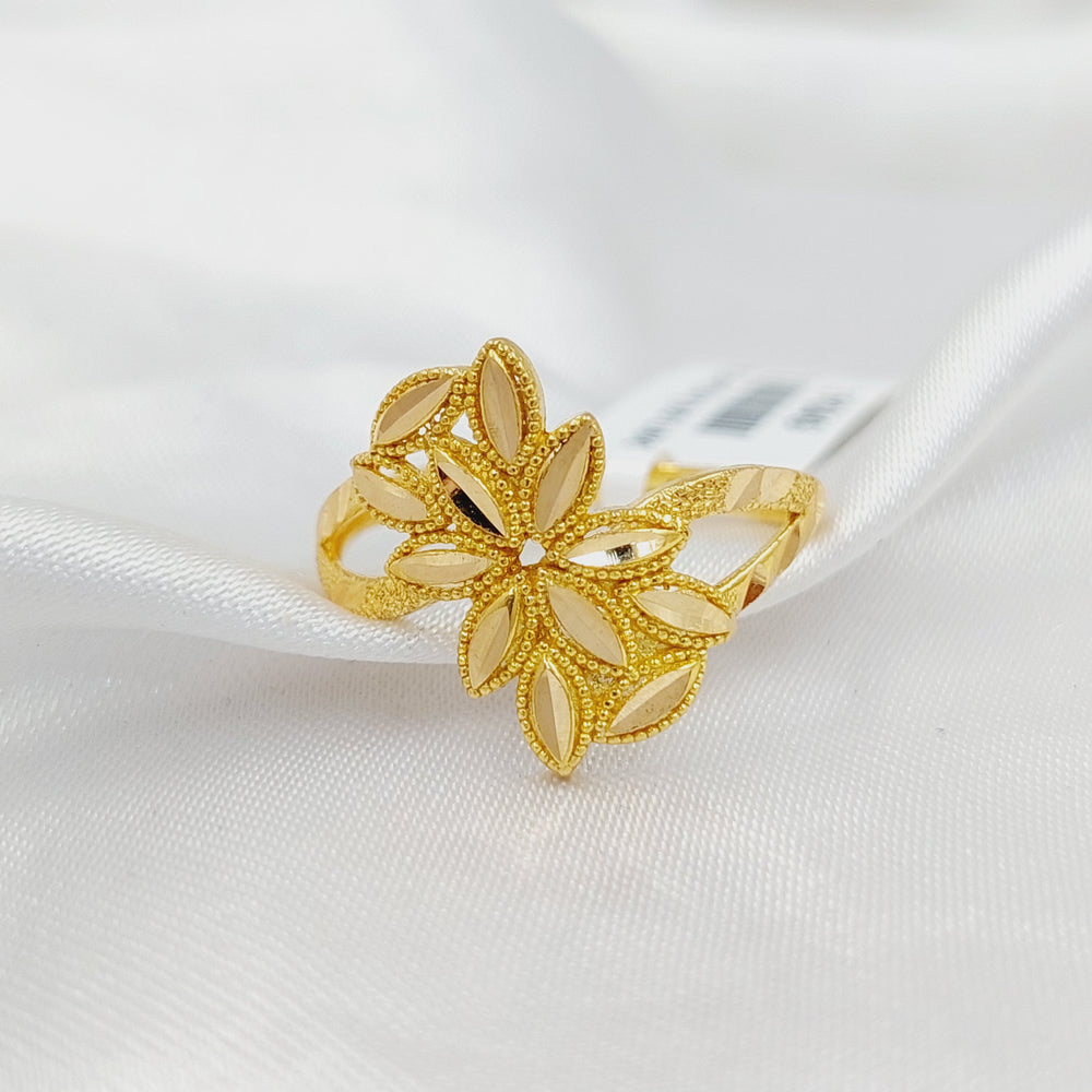 Leaf Ring  Made of 21K Yellow Gold by Saeed Jewelry-31049