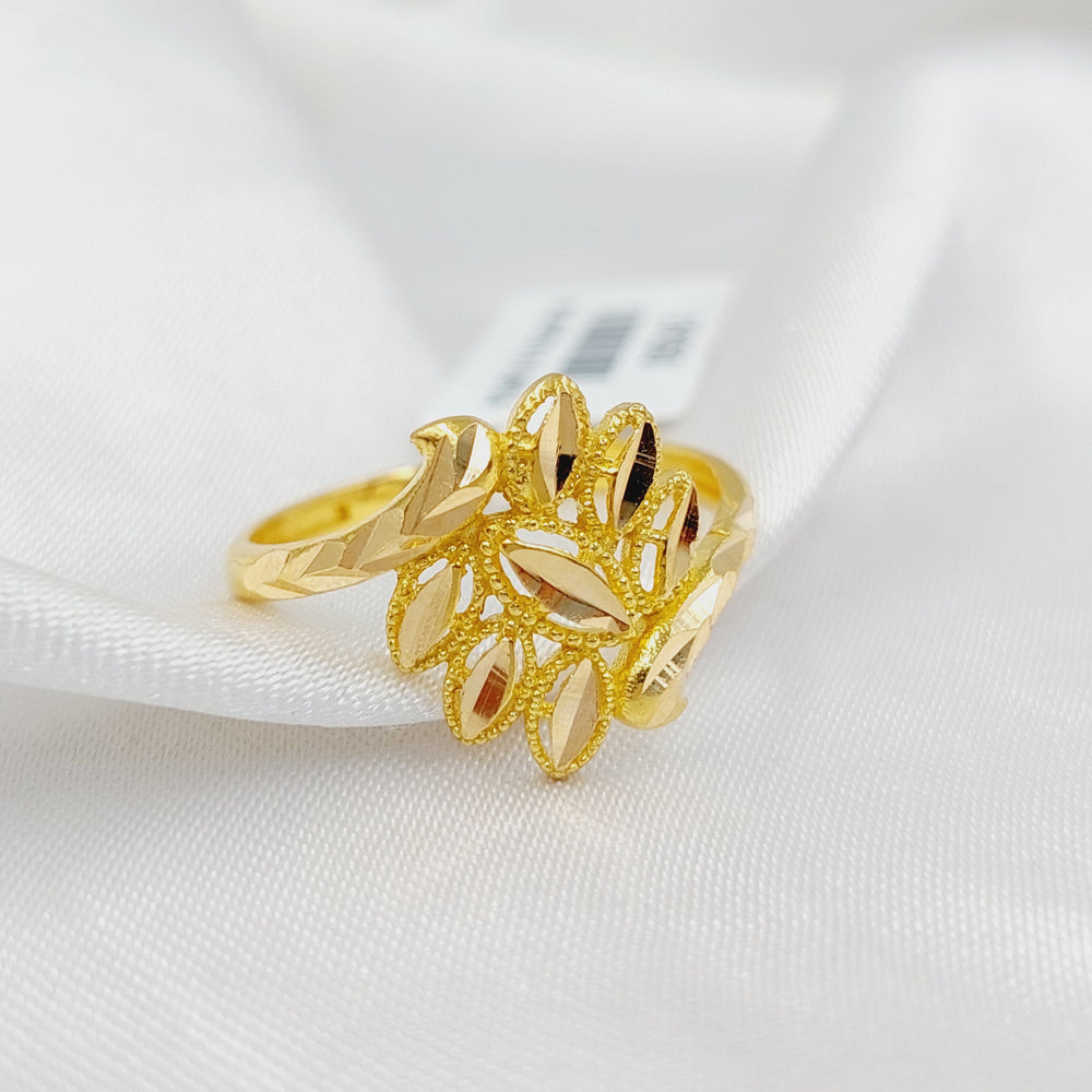Leaf Ring  Made of 21K Yellow Gold by Saeed Jewelry-31050