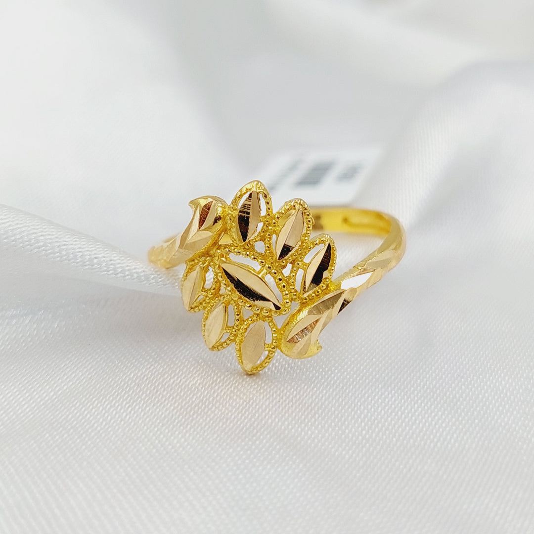 Leaf Ring  Made of 21K Yellow Gold by Saeed Jewelry-31050