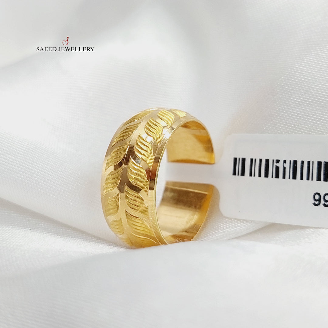 Leaf Wedding Ring Made Of 21K Yellow Gold by Saeed Jewelry-27966