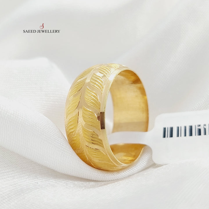 Leaf Wedding Ring Made Of 21K Yellow Gold by Saeed Jewelry-27966