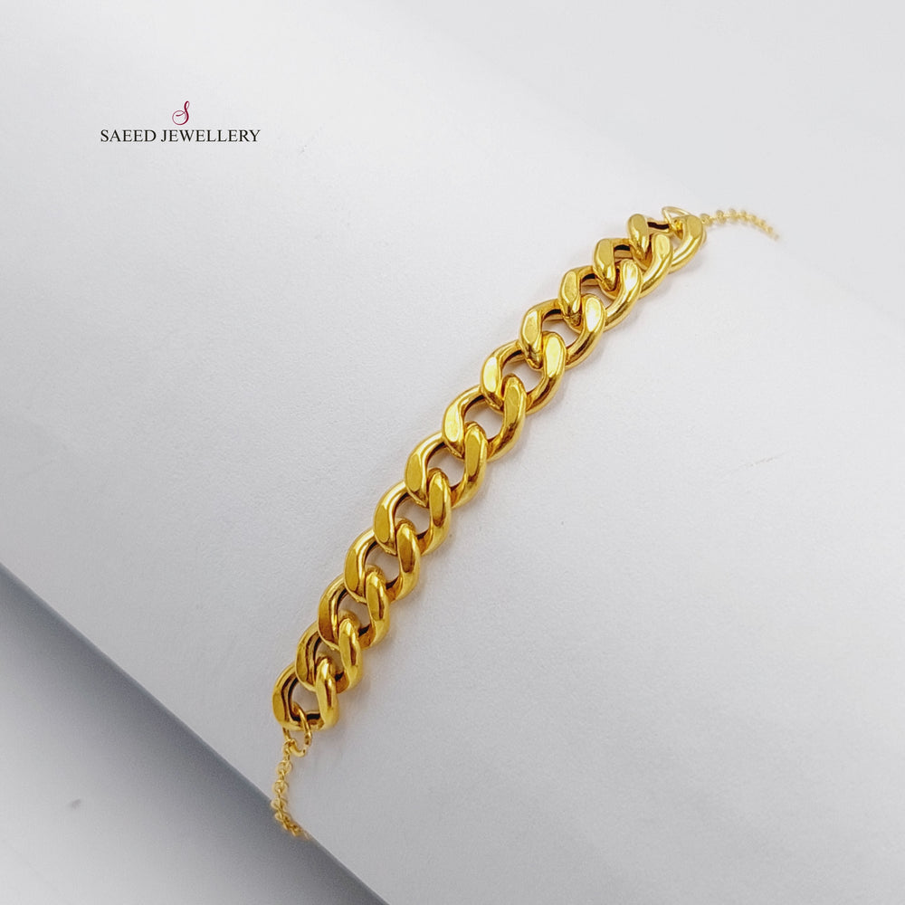 Light Cuban Links Bracelet  Made Of 18K Yellow Gold  <br>Bracelet Length: <strong> 19cm </strong> by Saeed Jewelry-29892
