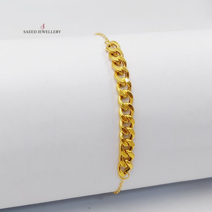 Light Cuban Links Bracelet  Made Of 18K Yellow Gold  <br>Bracelet Length: <strong> 19cm </strong> by Saeed Jewelry-29892