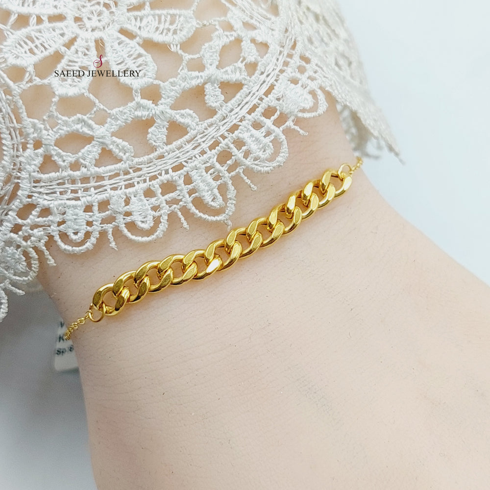 Light Cuban Links Bracelet  Made Of 18K Yellow Gold  <br>Bracelet Length: <strong> 19cm </strong> by Saeed Jewelry-29893
