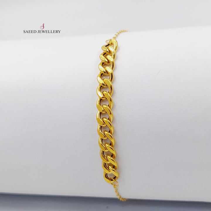 Light Cuban Links Bracelet  Made Of 18K Yellow Gold  <br>Bracelet Length: <strong> 19cm </strong> by Saeed Jewelry-29893