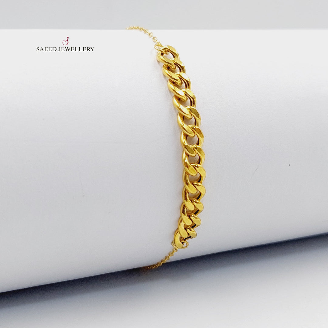 Light Cuban Links Bracelet  Made Of 18K Yellow Gold  <br>Bracelet Length: <strong> 19cm </strong> by Saeed Jewelry-29893