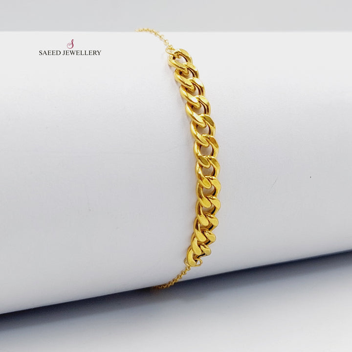 Light Cuban Links Bracelet  Made Of 18K Yellow Gold  <br>Bracelet Length: <strong> 19cm </strong> by Saeed Jewelry-29893