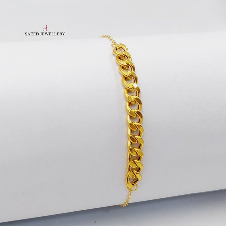 Light Cuban Links Bracelet  Made Of 18K Yellow Gold  <br>Bracelet Length: <strong> 19cm </strong> by Saeed Jewelry-29893
