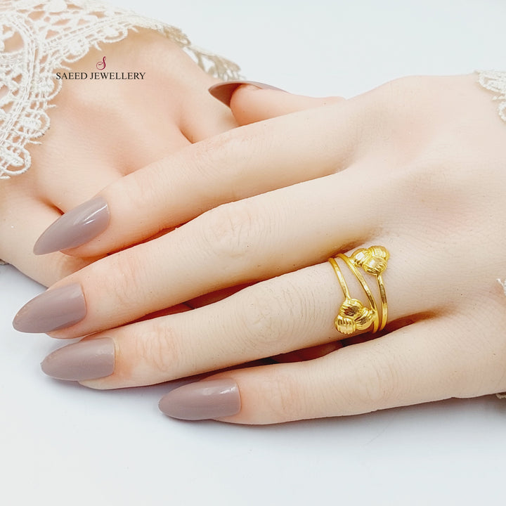 Light Ring  Made of 21K Yellow Gold by Saeed Jewelry-31057