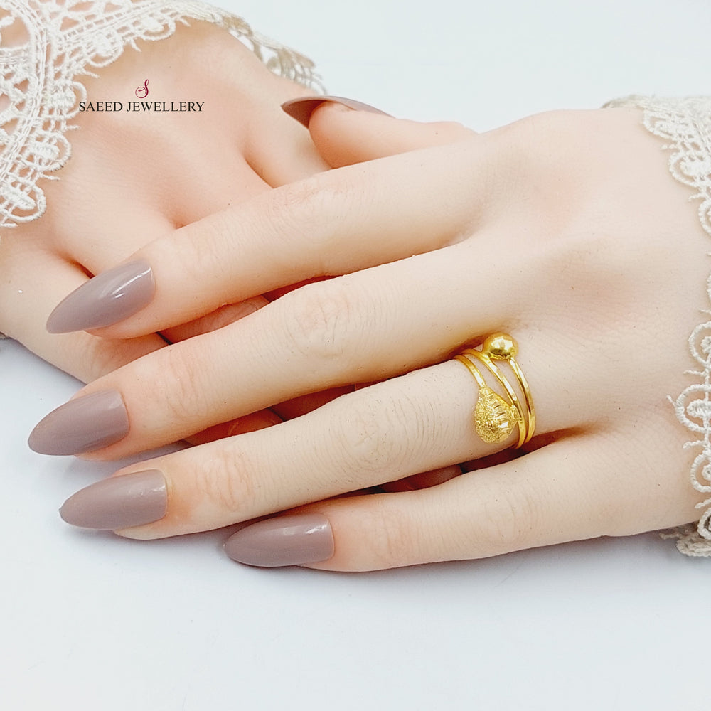 Light Ring  Made of 21K Yellow Gold by Saeed Jewelry-31059